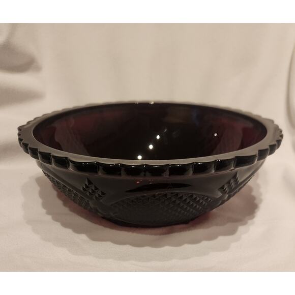 Avon 1876 Cape Cod Ruby Red Bowl Centennial Edition 1886–1986 8" 2 in Stock - Picture 4 of 7